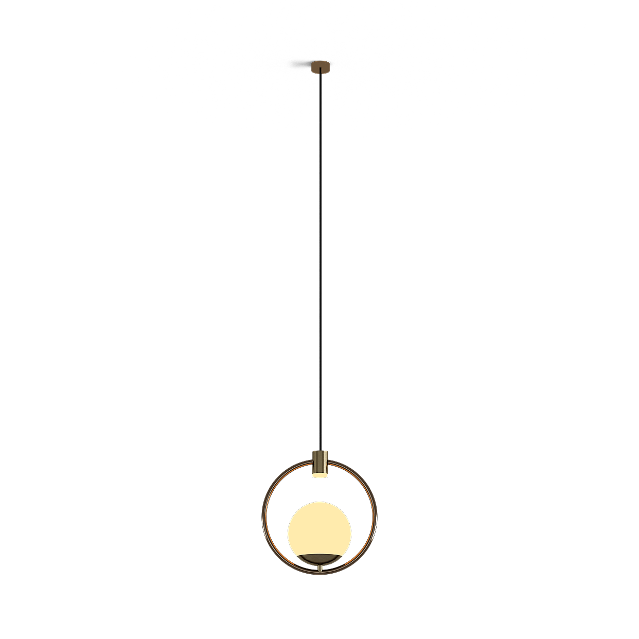 Ring Shadow Pendant Light 3D Model – Modern Metallic Glow