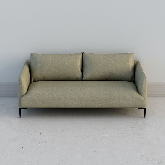 Modern Low-Polygon Sofa 3D model