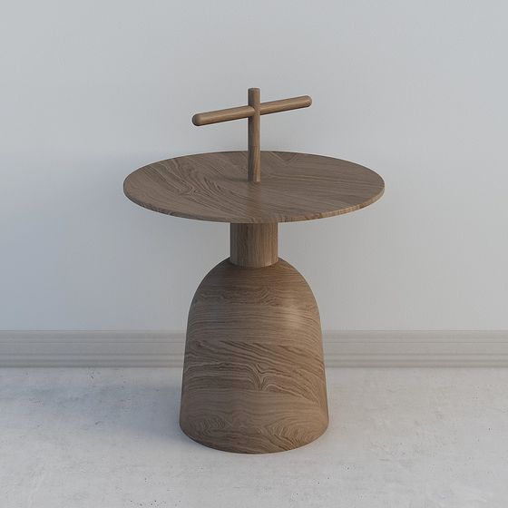 Wooden Round Table 3D model for Modern Aesthetics