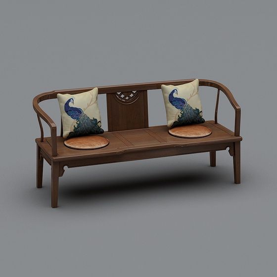 Elegant Chinese Classical Sofa 3D model