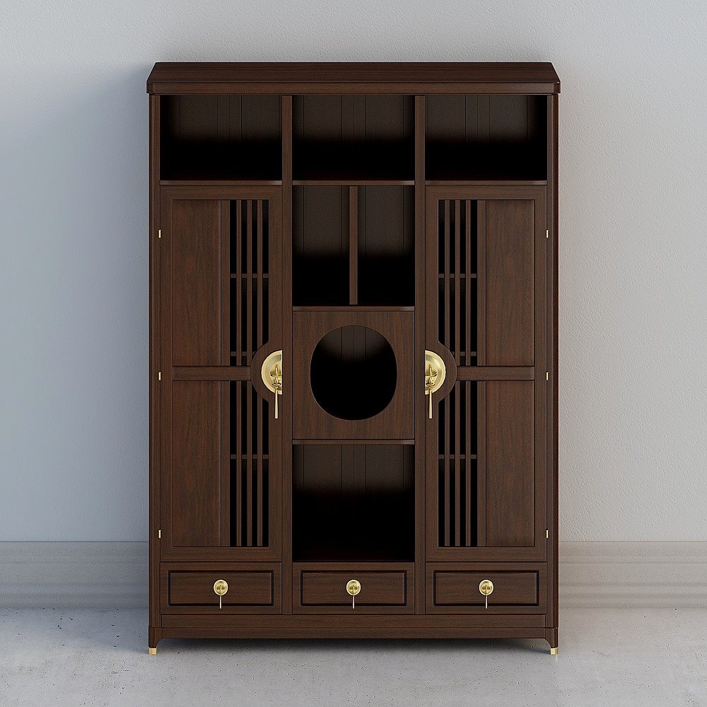 Zhongxin-002 three-door bookcase