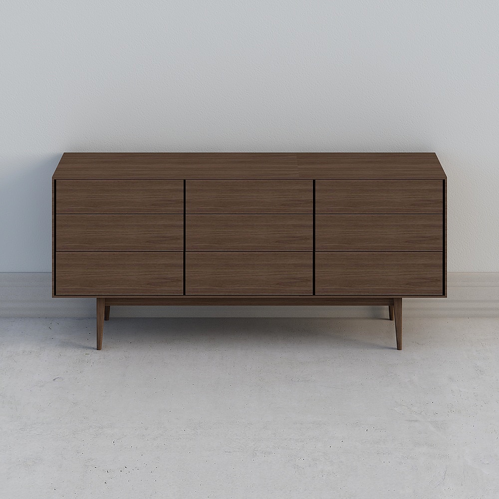 Waiting for people to pick up the nine bucket cabinet black walnuts