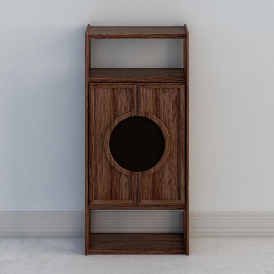Round Window Bookshelf 3D model