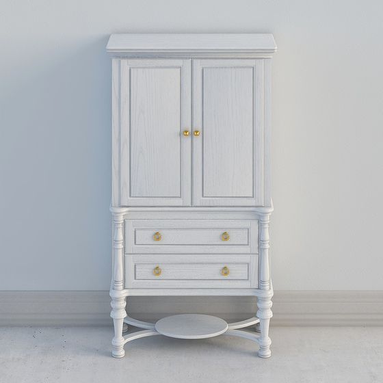 Elegant Wardrobe 3D model for Modern Interiors