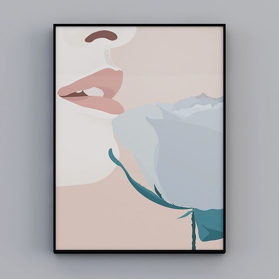 Abstract Rose Low-Poly 3D Model