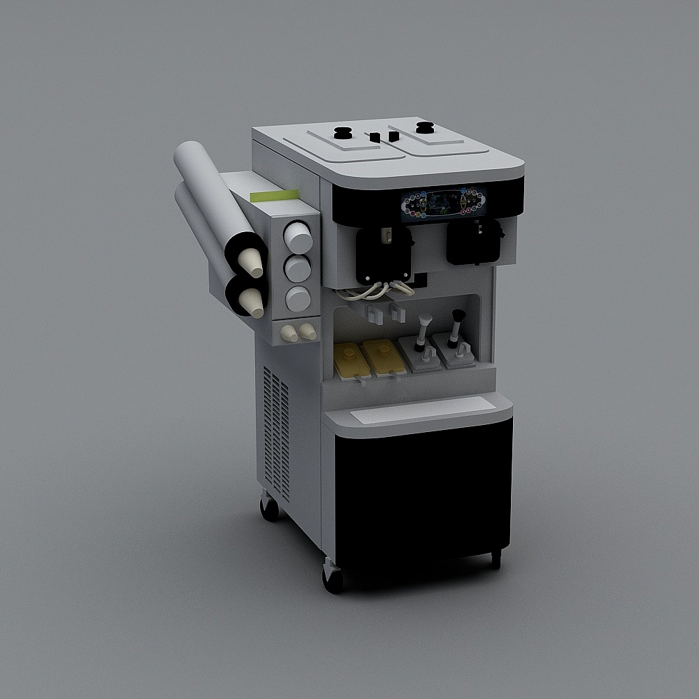 Stylish 3D Ice Cream Machine Model