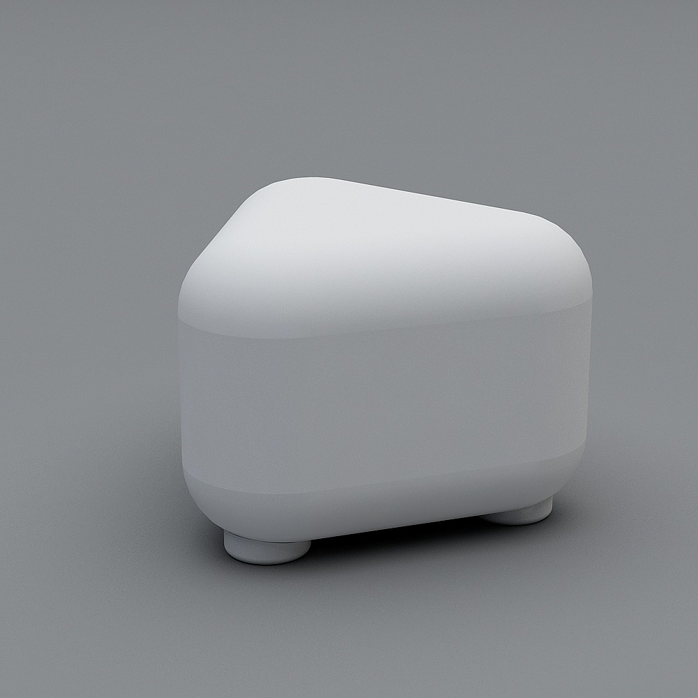 Streamlined Stool 3D model for Modern Interiors