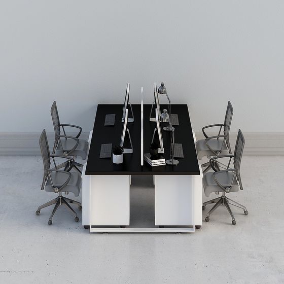 Minimalist Office Desk 3D model