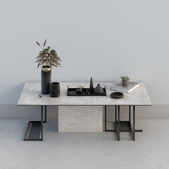 Elegant Urban Minimalist Console Table 3D model