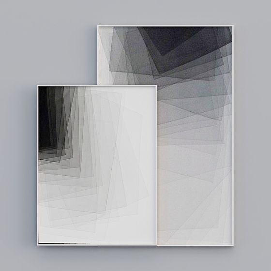 Light and Shadow Intersecting Frame 3D model