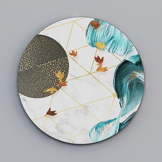 Stunning Abstract Art Plate 3D model