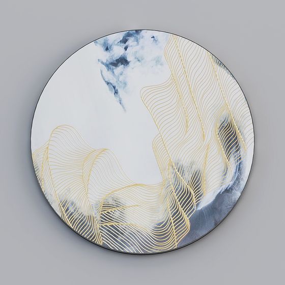 Abstract Line Plate 3D model for Artistic Creations