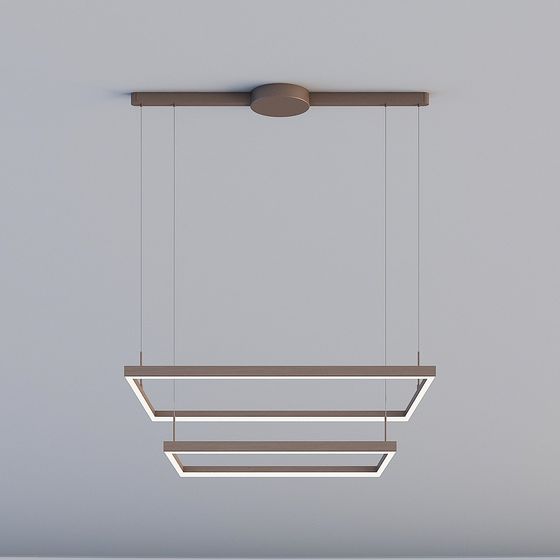 Elegant Low-Poly Hanging Light 3D model