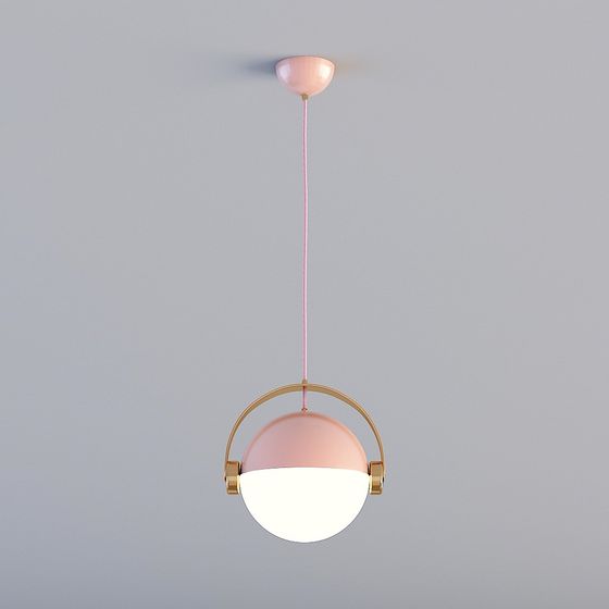 Elegant Low-Poly Pendant Light 3D model