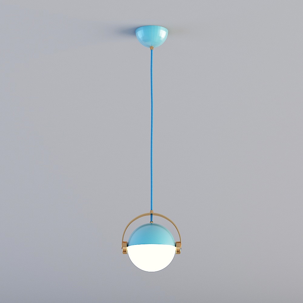 Stylish Low-Poly Pendant Light 3D model
