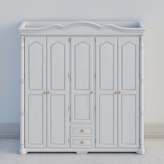 Vintage Wardrobe 3D model