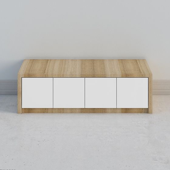 Stylish Wood Hanging Cabinet 3D Model