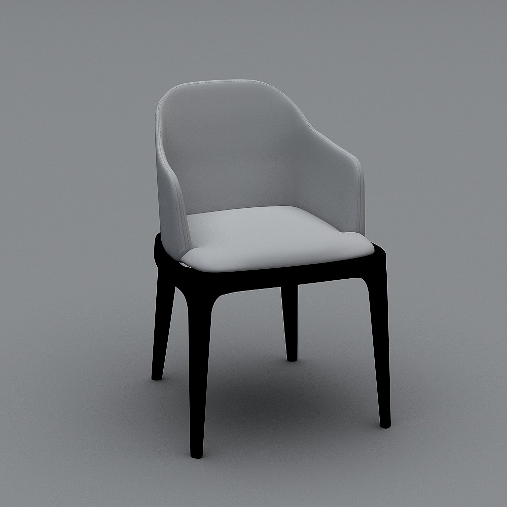 Chaise moderne bicolore : noir et blanc