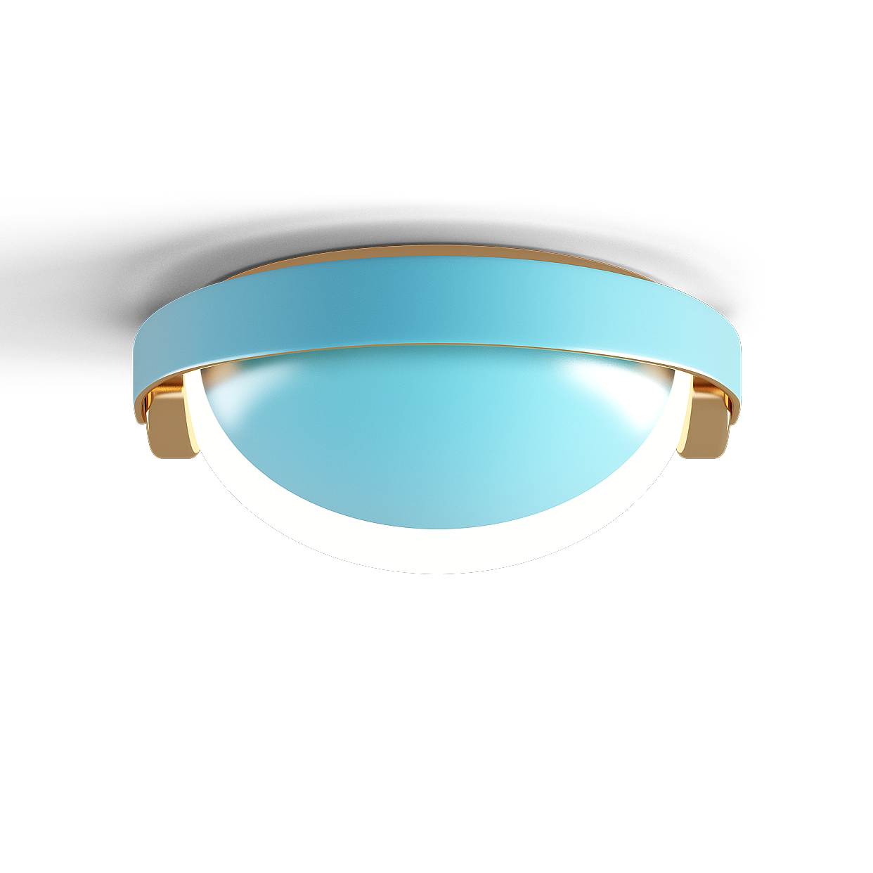 Unique Low Poly Pendant Light – Gradient Teal Design