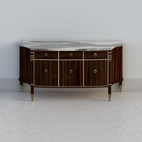 Elegant Vintage Storage Cabinet 3D model