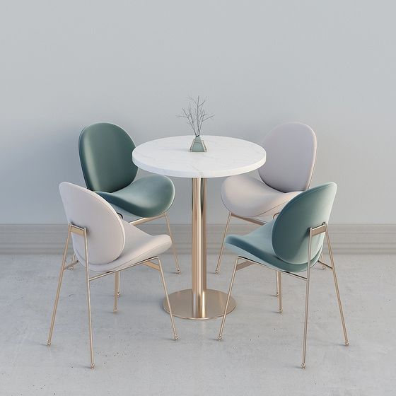 Urban Bistro Table and Chairs 3D model