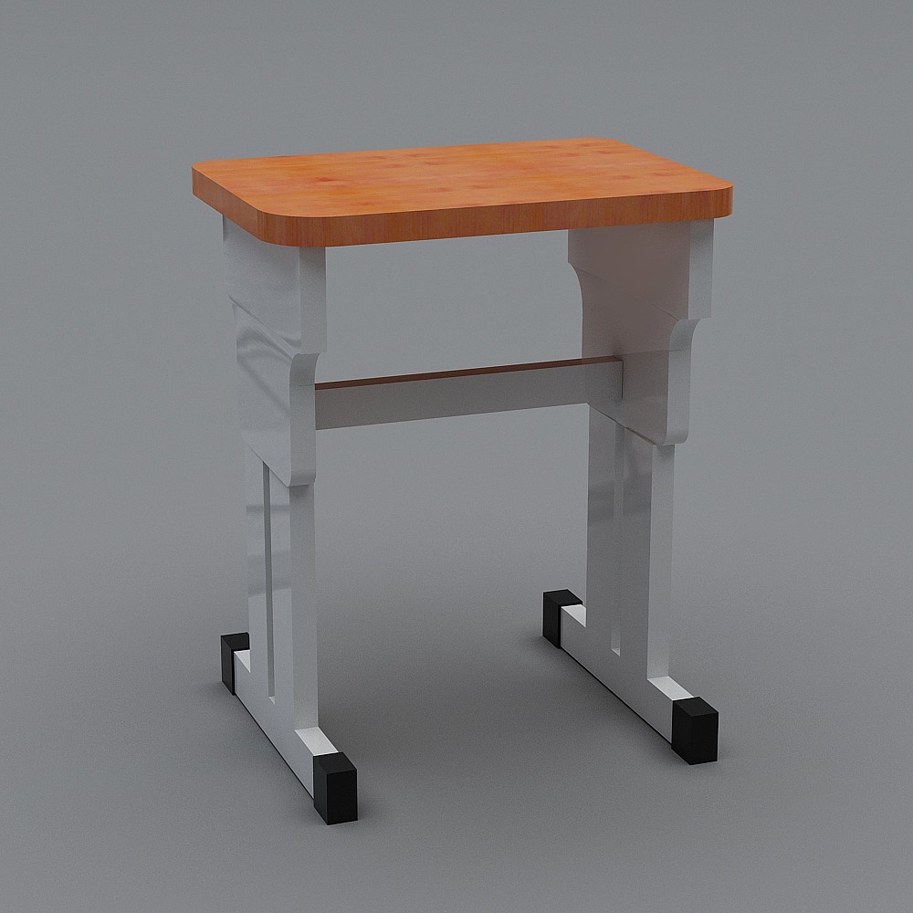 School Desk 3D Model