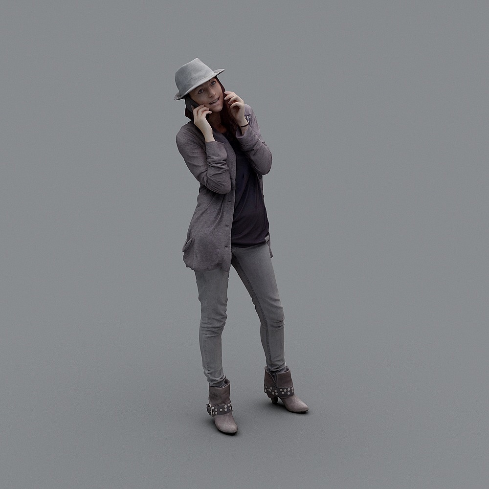 Vintage-Inspired 3D Character Model