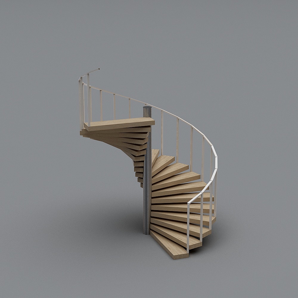Stylish Spiral Staircase 3D model