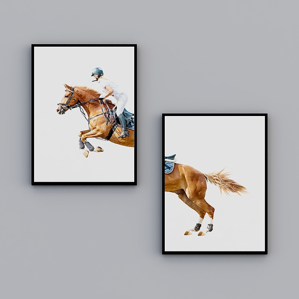 Stunning Racehorse Jockey 3D model