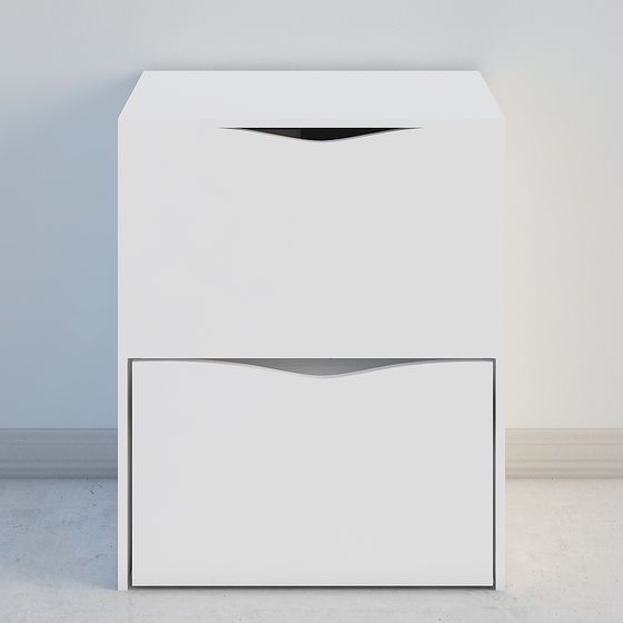 โต๊ะข้างเตียงห้องนอนสองชั้นพร้อมที่นั่ง (500 มม. ไม่เปิด)