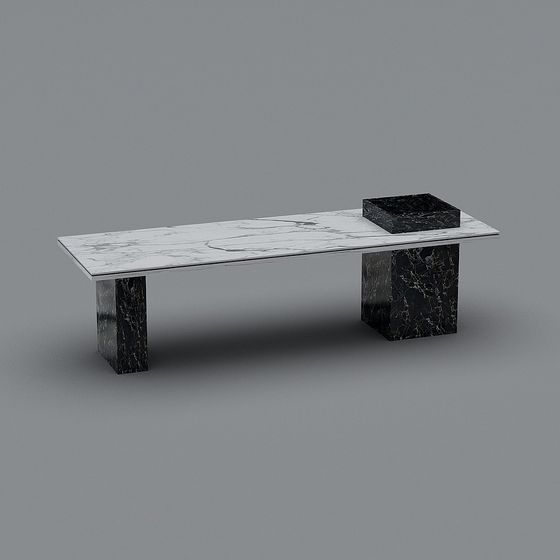 Urban Marble Coffee Table 3D Model for Stylish Interiors