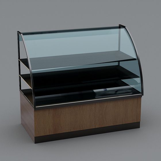 Stylish Low-Poly Display Cabinet 3D model