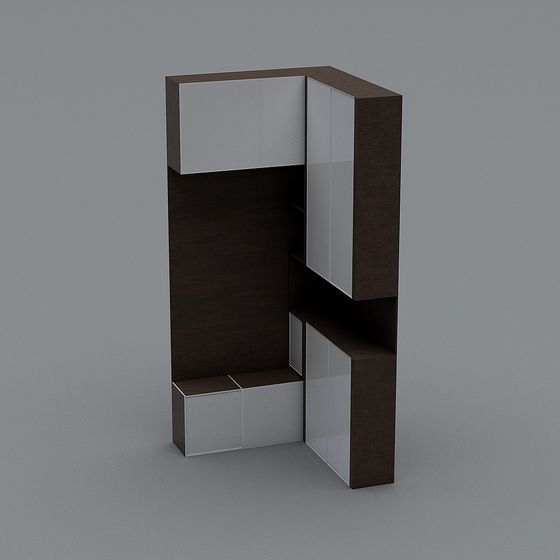 Urban Corner Bookshelf 3D model