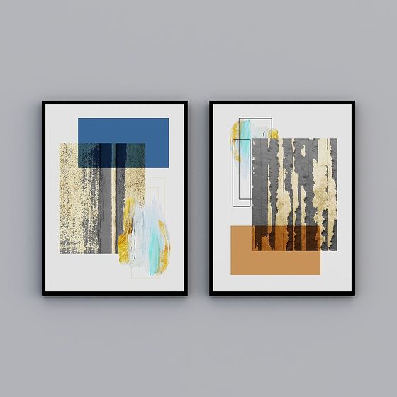 Abstract Frame 3D model for Modern Art