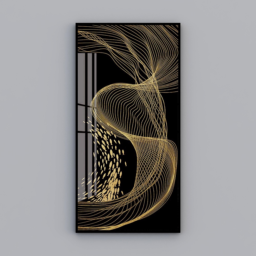 Elland decorative painting high-end  Nordic minimalist flowing Xuanguan corridor single personality art living room dining room bedroom sofa bed abstract picture frame modern light luxury hanging painting