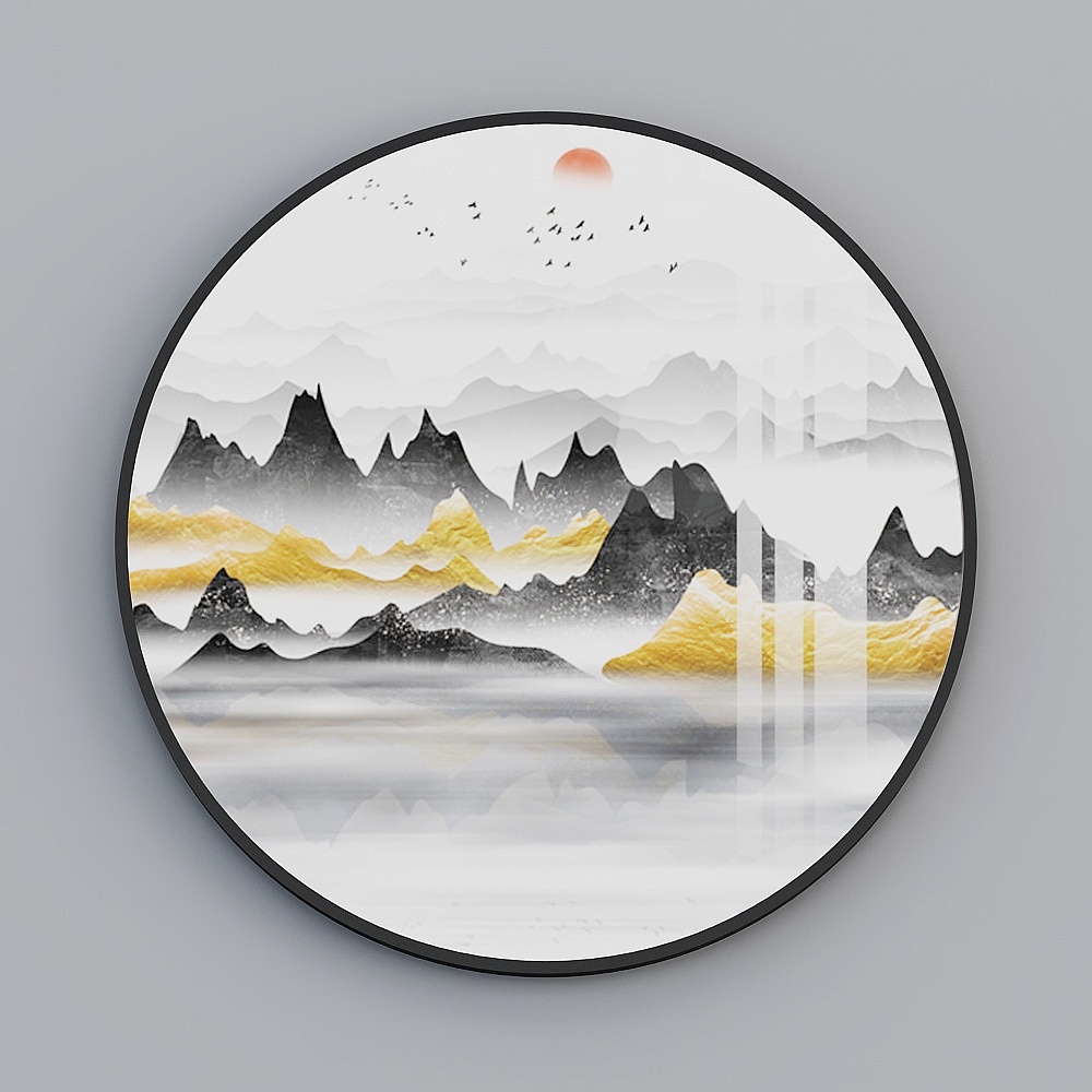 Morning Dawn Mountain and Sea 3D model