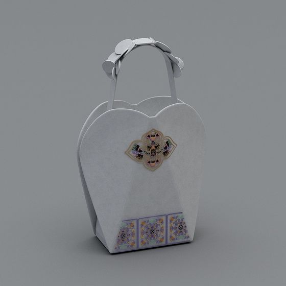 Heart-Shaped Gift Bag 3D model
