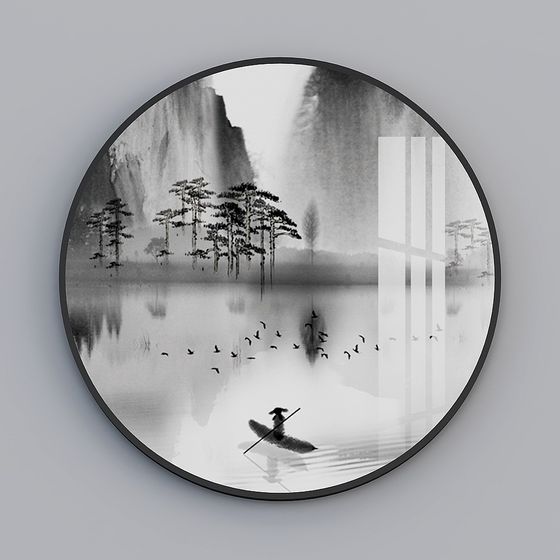 Tranquil Lake Shore 3D model for Contemporary Projects