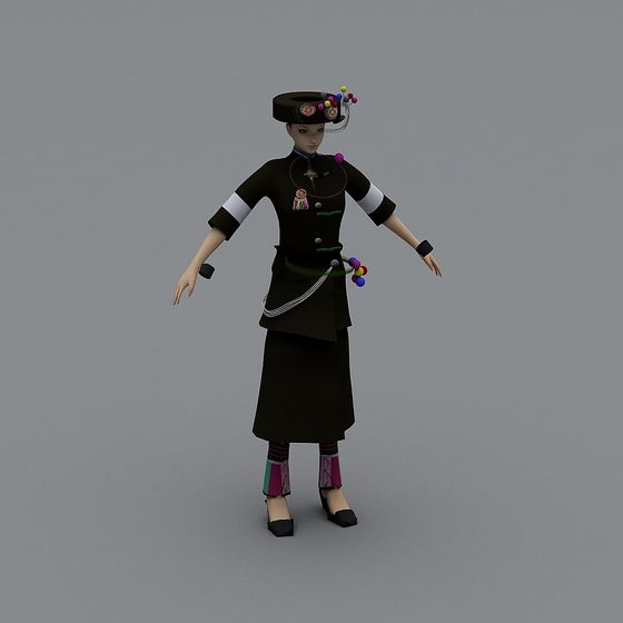 Ethnic Style Lady 3D model for Creative Projects