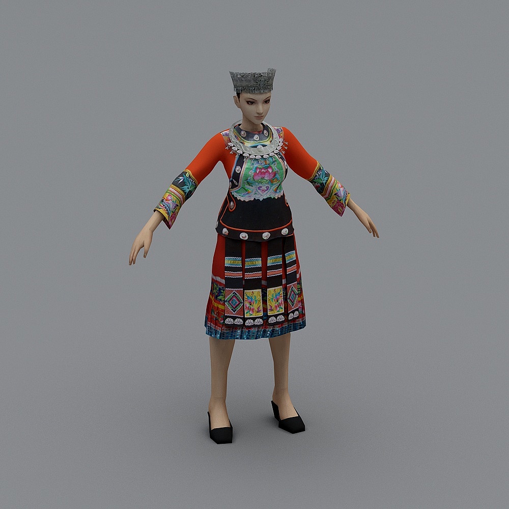 Ethnic Style Woman 3D model