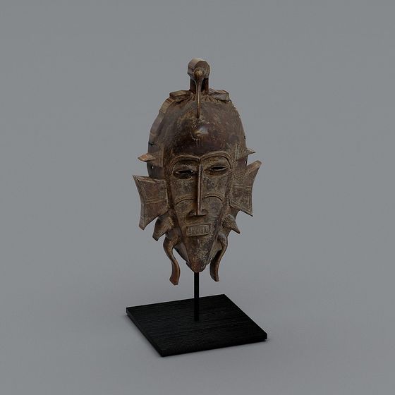 African Tribal Mask 3D model