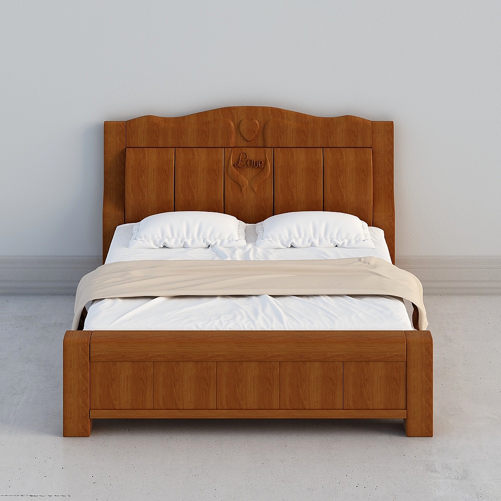 Chinese dragon series wooden care heart 1.8 meters bed