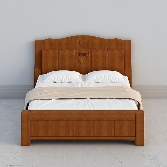 Cozy Retreat 3D model Bed for Modern Interiors