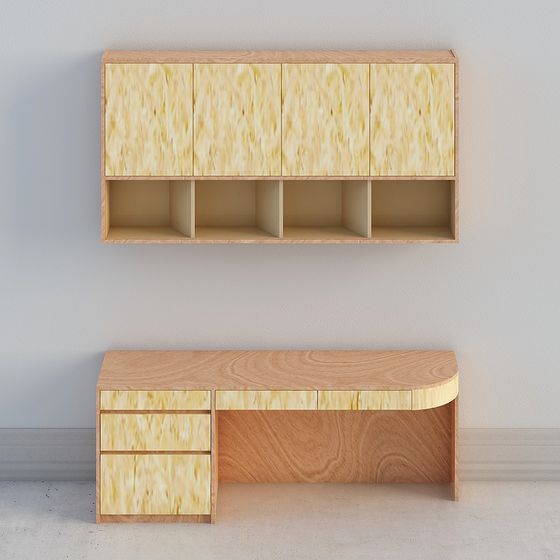 Wood Texture Storage Combination 3D model