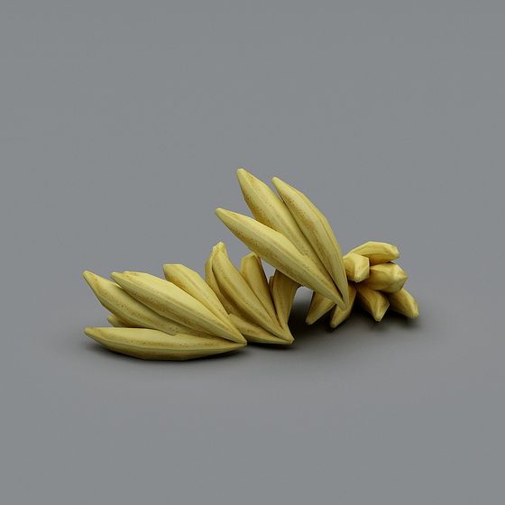 Futuristic Low-Poly Banana 3D Model