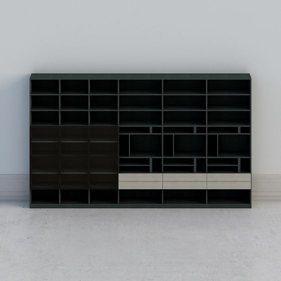 Urban Storage 3D model - Modern Minimalist Bookshelf