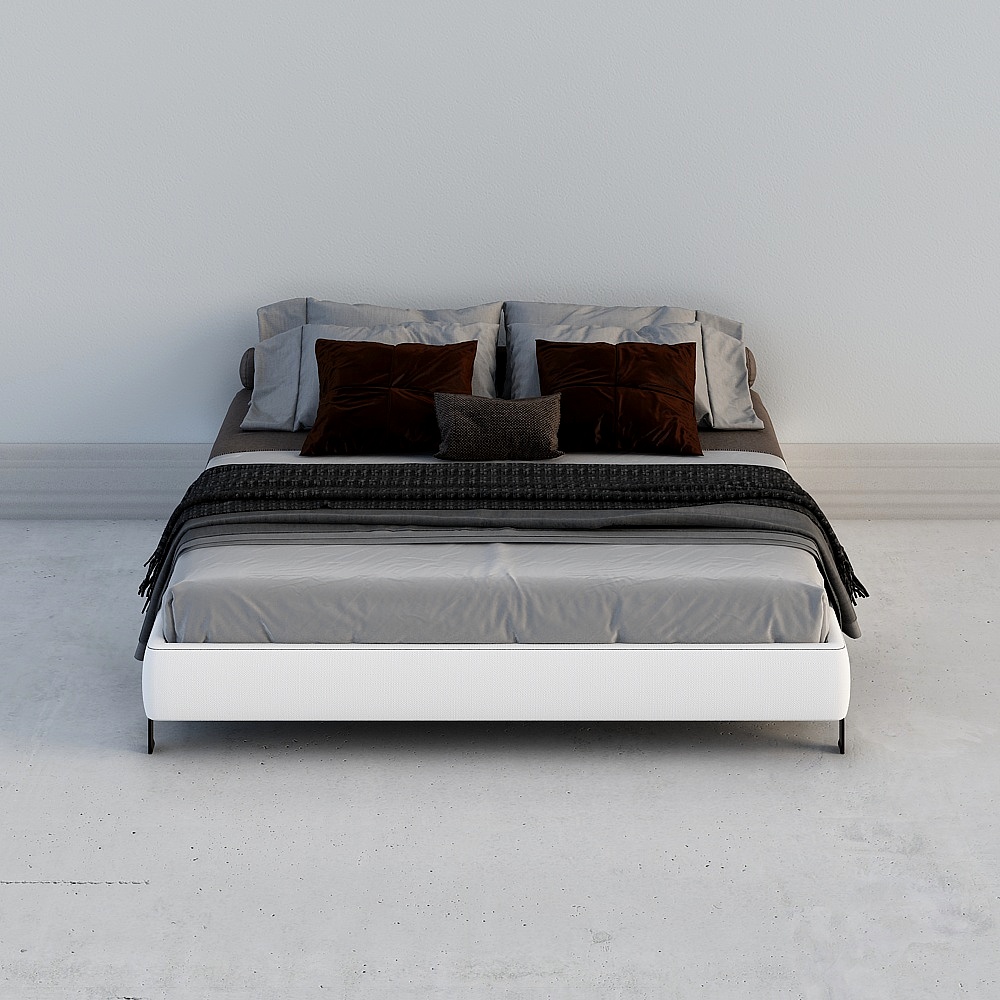 Modern Minimalist 3D Bed Model