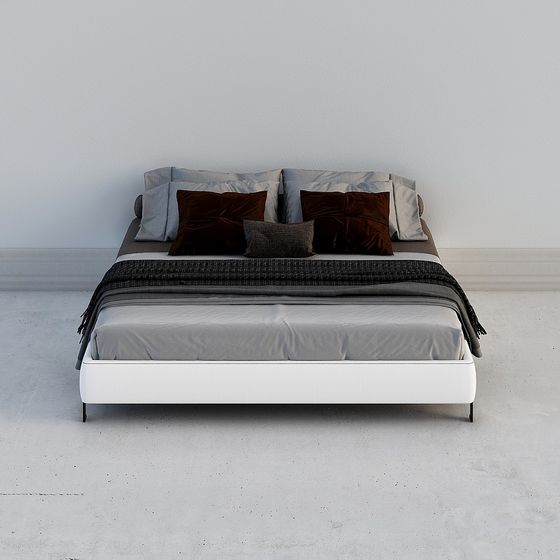 Modern Minimalist 3D Bed Model