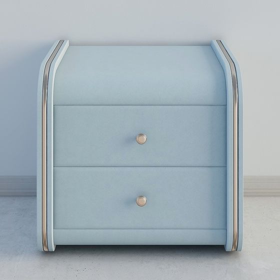 Elegant Low-Poly Nightstand 3D model