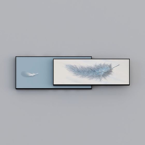 Feather Art 3D model